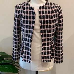 NWT Black and Pink Tweed Blazer Jacket  